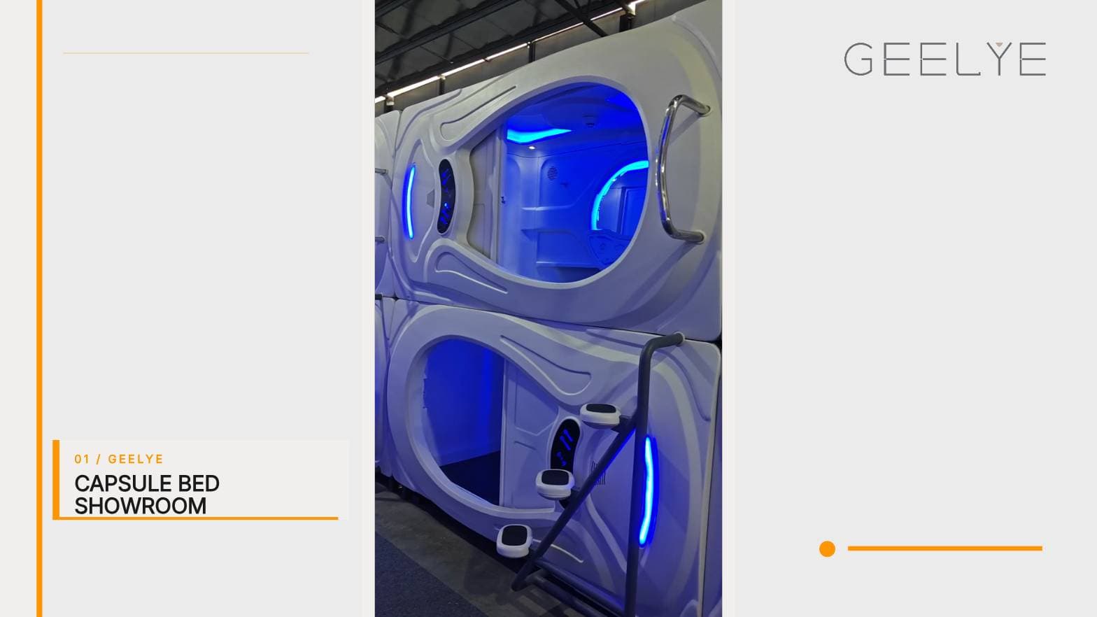 GEELYE capsule bed showroom featured in the factory tour
