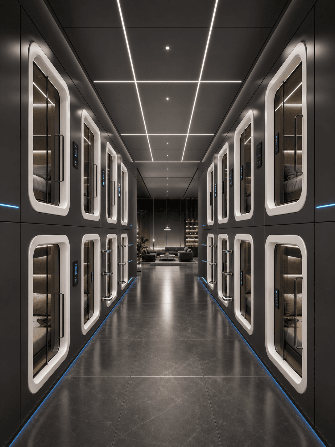 Youth hostels capsule sleep pod application