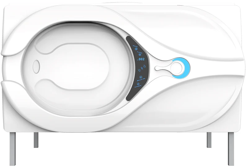 Complete white GEELYE GY982-A premium single sleep pod with a sculpted front panel
